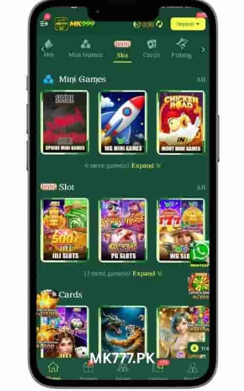 MK999 Game Mini games, slot, card etc